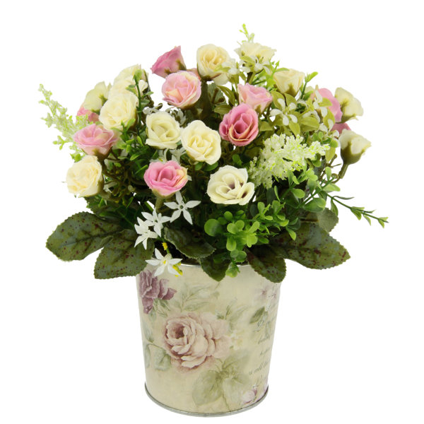 The Seasonal Aisle Rose Flower Arrangement in Pot & Reviews Wayfair.ie